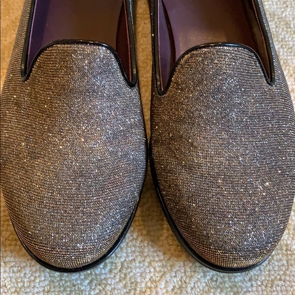 New Stuart Weitzman Glitter leather loafers - Picture 4 of 6